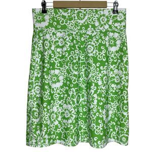 Spunk Wear Beach Skirt 32" Waist Green White Golf Floral Stretch High Waist USA